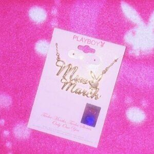 Vintage Playboy Playmate Gold Necklace- Miss March